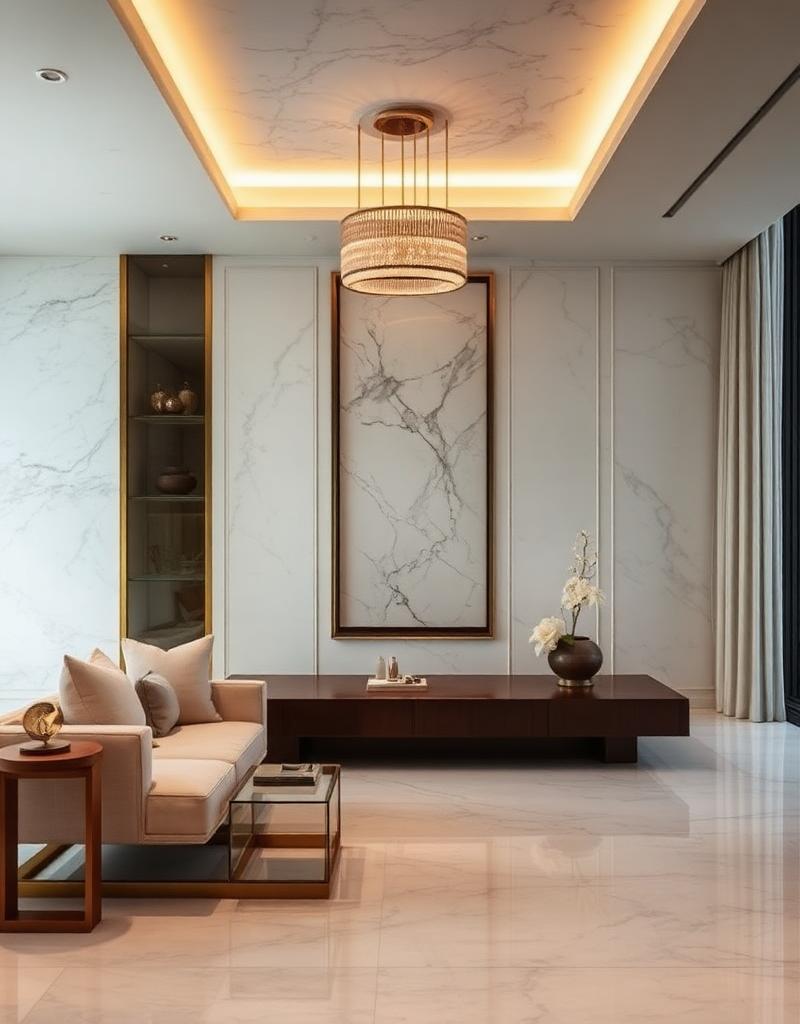 Suite d'hôtel en marbre et laiton